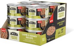 ACANA Lamb & Kidney Chunks in Broth Wet Cat Food, 3-oz can, case of 12