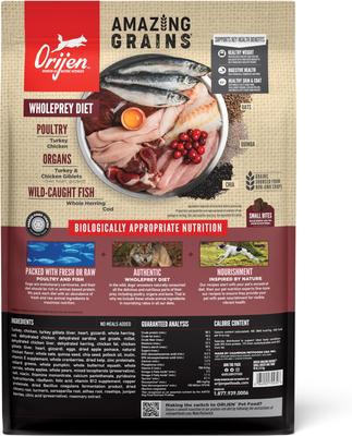 ORIJEN Amazing Grains Small Breed Adult High-Protein Poultry Dry Dog Food