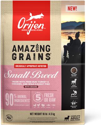 ORIJEN Amazing Grains Small Breed Adult High-Protein Poultry Dry Dog Food