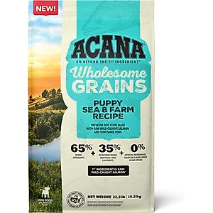 ACANA Wholesome Grains Puppy Sea & Farm Dry Dog Food, 22.5-lb bag