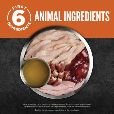 Show full view: ORIJEN Pate Chicken with Liver Wet Dog Food, 12.8-oz, case of 12 slide 4 of 10