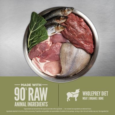 Show full view: ORIJEN Tundra Epic Bites Freeze-Dried Dry Food, 6-oz bag + Tundra & Original Variety Pack Real Meat Shreds Wet Dog Food, 12.8-oz can, case of 6 slide 8 of 9