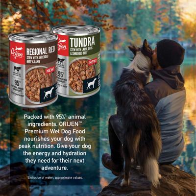 Show full view: ORIJEN Premium Variety Pack Regional Red with Tundra Wet Dog Food, 12.8-oz can, case of 6 slide 7 of 10