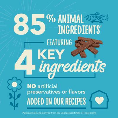 Show full view: ACANA Chewy Salmon with Skin, Coat, & Digestive Support Strips Dog Treats, 4-oz bag slide 6 of 11