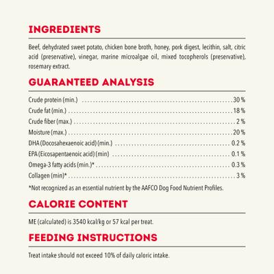 Show full view: ACANA Chewy Beef with Hip & Joint Support Strips Dog Treats, 4-oz bag slide 6 of 11