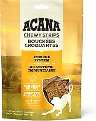 ACANA Chewy Chicken with Immune System Support Strips Dog Treats, 4-oz bag