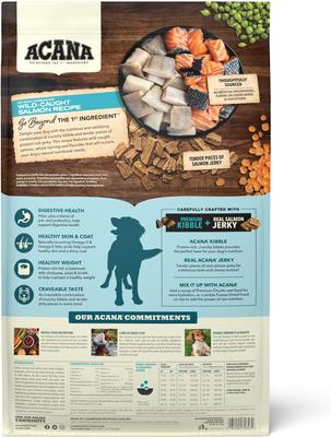 Show full view: ACANA Butcher's Favorites Grain-Free Wild-Caught Salmon Dry Dog Food, 17-lb bag slide 3 of 12