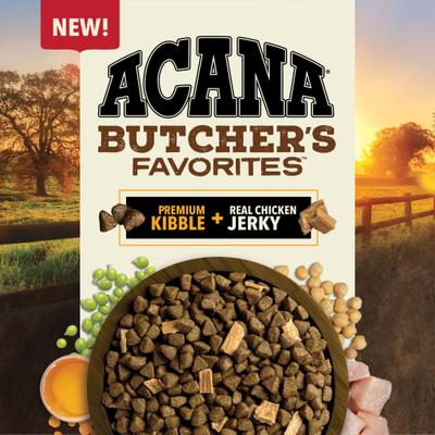 Show full view: ACANA Butcher's Favorites Grain-Free Free-Run Poultry & Liver Dry Dog Food, 4-lb bag slide 5 of 12