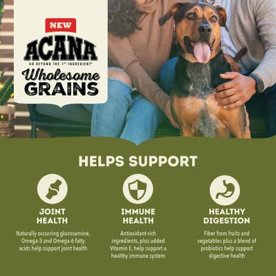 Show full view: ACANA Wholesome Large Breed Adult Grains Dry Dog Food, 22.5-lb bag slide 5 of 12