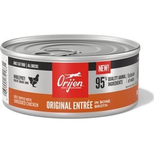 ORIJEN Premium Original Entree in Bone Broth Pate Wet Cat Food, 3-oz can, case of 4