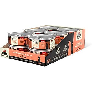 ACANA Premium Salmon & Chicken in Bone Broth Pate Wet Cat Food, 5.5-oz can, case of 12