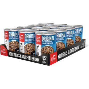 ORIJEN Real Meat Shreds Original Stew Grain-Free Wet Dog Food, 12.8-oz can, case of 12