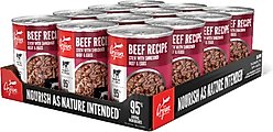 ORIJEN Real Meat Shreds Beef Stew Wet Dog Food Recipe, 12.8-oz can, case of 12