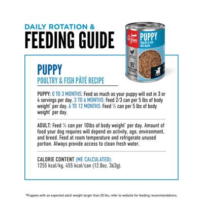 Show full view: ORIJEN Puppy Pate Poultry & Fish Wet Dog Food, 12.8-oz can, case of 12 slide 8 of 13