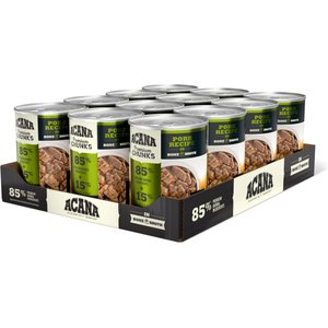 ACANA Premium Chunks Pork in Bone Broth Grain-Free Wet Dog Food, 12.8-oz can, case of 12