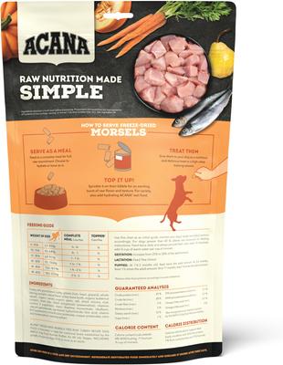 Show full view: ACANA Free-Run Turkey Morsels Grain-Free High-Protein Freeze-Dried Dog Food & Topper, 8-oz bag slide 3 of 11