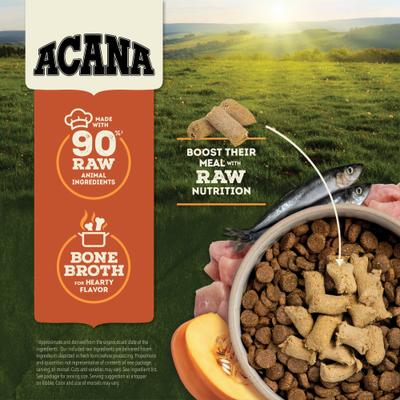 Show full view: ACANA Free-Run Turkey Morsels Grain-Free High-Protein Freeze-Dried Dog Food & Topper, 8-oz bag slide 5 of 11
