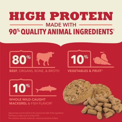 Show full view: ACANA Ranch-Raised Beef Patties Grain-Free High-Protein Freeze-Dried Dog Food & Topper, 14-oz bag slide 6 of 12