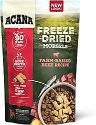 ACANA Ranch-Raised Beef Morsels Grain-Free High-Protein Freeze-Dried Dog Food & Topper, 8-oz bag