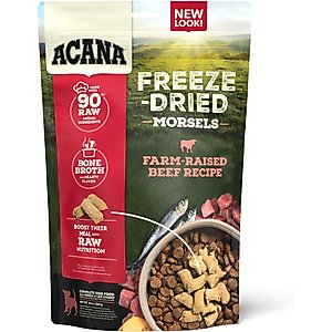 ACANA Ranch-Raised Beef Morsels Grain-Free High-Protein Freeze-Dried Dog Food & Topper, 8-oz bag