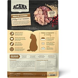 ACANA Senior Entrée Free-Run Chicken & Turkey Dry Cat Food, 4-lb bag