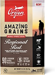 ORIJEN Amazing Grains Regional Red High-Protein Dry Dog Food, 22.5-lb bag