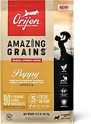 ORIJEN Amazing Grains High-Protein Puppy Dry Dog Food, 22.5-lb bag
