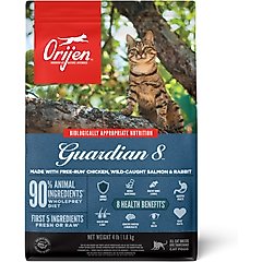 ORIJEN Guardian 8 Grain-Free High-Protein Premium Dry Cat Food, 4-lb bag