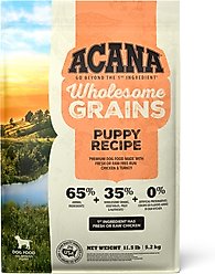 ACANA Wholesome Grains Puppy Real Chicken Eggs &Turkey Dry Dog Food, 11.5-lb bag