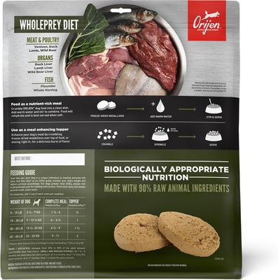 Show full view: ORIJEN Tundra Grain-Free High-Protein Freeze-Dried Dog Food & Topper, 16-oz bag slide 3 of 14