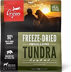 ORIJEN Tundra Grain-Free High-Protein Freeze-Dried Dog Food & Topper, 16-oz bag