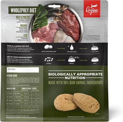 Show full view: ORIJEN Tundra Grain-Free High-Protein Freeze-Dried Dog Food & Topper, 6-oz bag slide 3 of 14