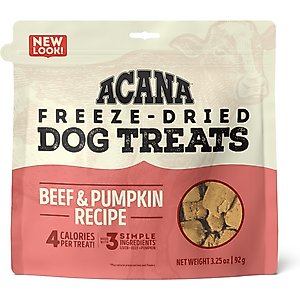 ACANA Singles Beef & Pumpkin Grain-Free Limited Ingredients & Freeze-Dried Dog Treats, 3.25-oz bag