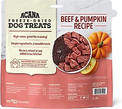 ACANA Singles Beef & Pumpkin Grain-Free Limited Ingredients & Freeze-Dried Dog Treats, 3.25-oz bag slide 2 of 6