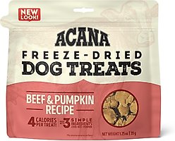 ACANA Singles Beef & Pumpkin Grain-Free Limited Ingredients & Freeze-Dried Dog Treats, 1.25-oz bag