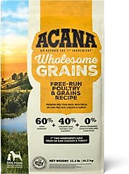 ACANA Free-Run Poultry Wholesome Grains Dry Dog Food, 22.5-lb bag