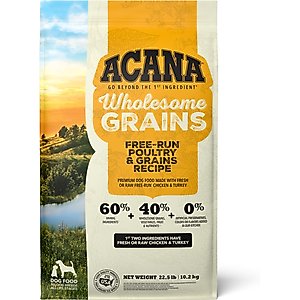 ACANA Free-Run Poultry Wholesome Grains Dry Dog Food, 22.5-lb bag