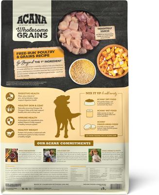 Show full view: ACANA Free-Run Poultry Wholesome Grains Dry Dog Food, 4-lb bag slide 3 of 14