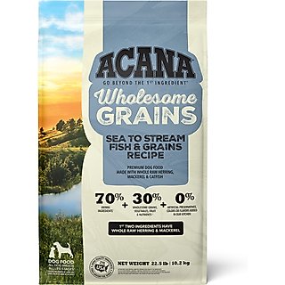 ACANA Sea to Stream Saltwater Fish Wholesome Grains Dry Dog Food, 22.5-lb bag slide 1 of 9