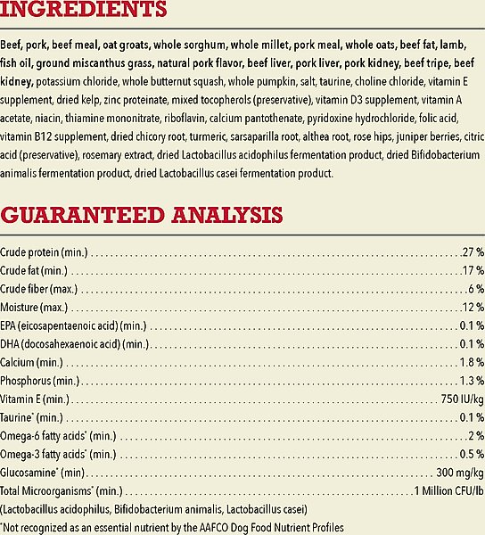 Show full view: ACANA Red Meat & Grains Beef Pork & Lamb Wholesome Grains Dry Dog Food, 4-lb bag slide 7 of 14