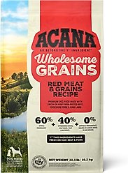 ACANA Red Meat & Grains Beef Pork & Lamb Wholesome Grains Dry Dog Food, 22.5-lb bag