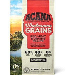 ACANA Red Meat & Grains Beef Pork & Lamb Wholesome Grains Dry Dog Food, 22.5-lb bag