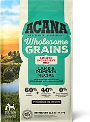 ACANA Limited Ingredient Lamb & Pumpkin Wholesome Grains Dry Dog Food, 22.5-lb bag
