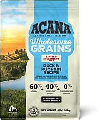 ACANA Limited Ingredient Duck & Pumpkin Wholesome Grains Dry Dog Food, 4-lb bag