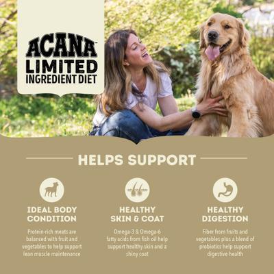 Show full view: ACANA Singles Limited Ingredient Duck & Pear Grain-Free High-Protein Dry Dog Food, 13-lb bag slide 5 of 14