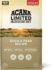 ACANA Singles Limited Ingredient Duck & Pear Grain-Free High-Protein Dry Dog Food, 22.5-lb bag