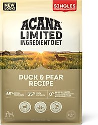 ACANA Singles Limited Ingredient Duck & Pear Grain-Free High-Protein Dry Dog Food, 13-lb bag