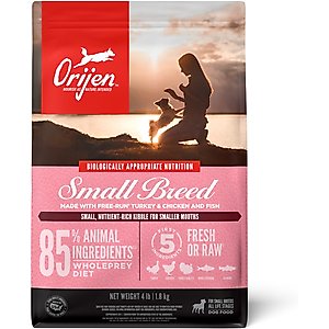 ORIJEN Small Breed Grain-Free High-Protein Dry Dog Food, 4-lb bag