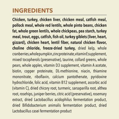 Show full view: ACANA Meadowlands Chicken Turkey Fish & Cage-Free Eggs Grain-Free Dry Cat Food, 10-lb bag slide 6 of 14