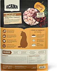 ACANA Meadowlands Chicken Turkey Fish & Cage-Free Eggs Grain-Free Dry Cat Food, 10-lb bag slide 2 of 9